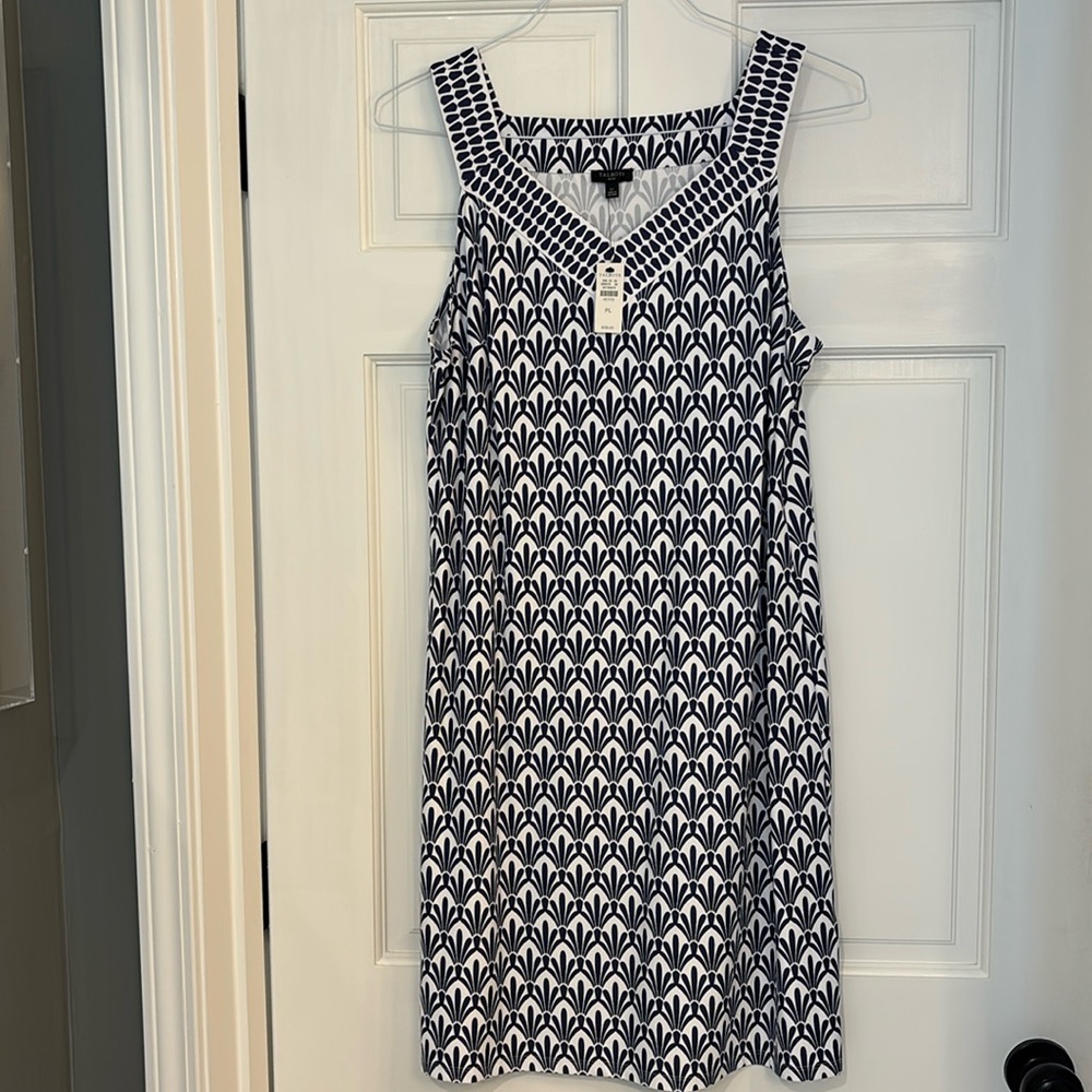 Talbots Blue and White Sleeveless Sundress